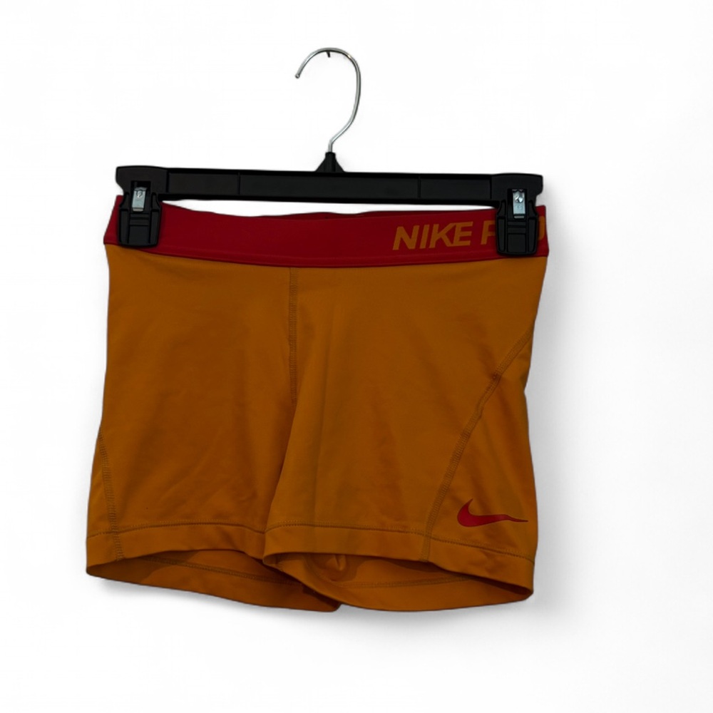Nike Bright Orange Nike Pros Shorts